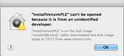 Screenshot of error